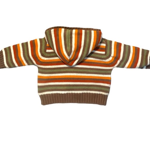 2006 Retired Gymboree Striped Hooded Sweater Jacket Baby 6-12 months - Picture 5 of 8
